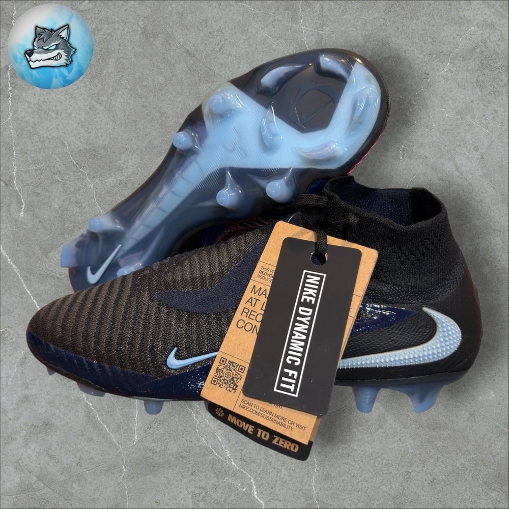 Nike Phantom 6 High Elite FG Shadow Pack Black Blue HJ2147-003 Mens Size 6